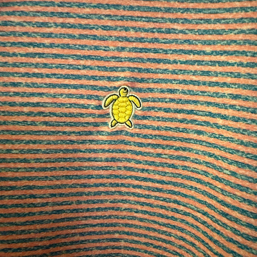Simply Southern Coral and Teal Striped Top - Picture 3 of 4